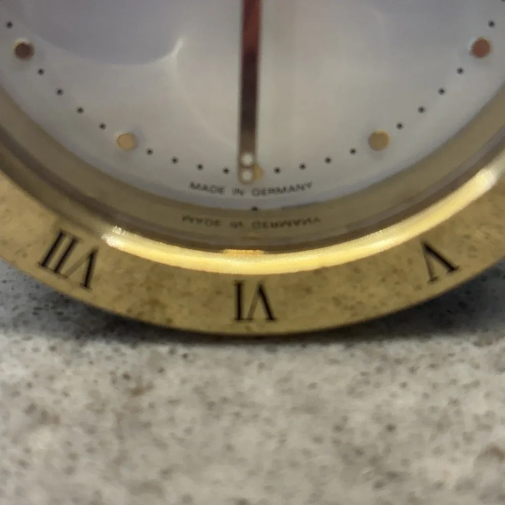 VTG Marshall Fields Desk Travel Alarm Clock Made In Germany RARE